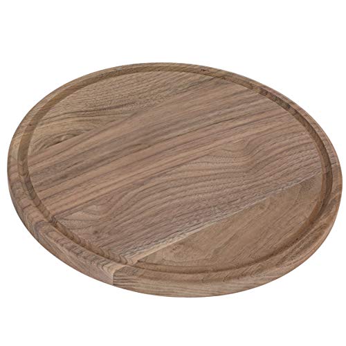 Härthwood Walnut Wood Cutting Board with Juice Groove(12" round)
